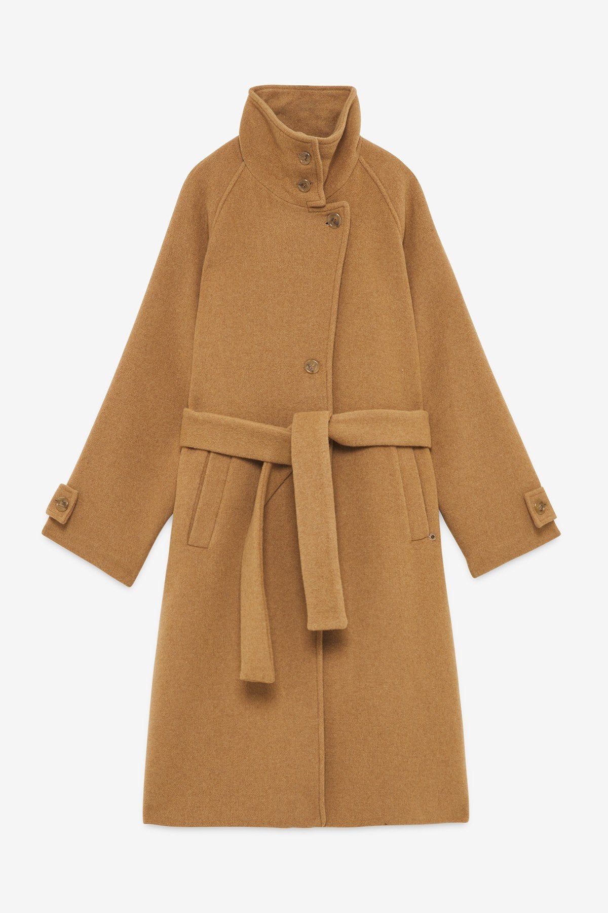 OTTOD'AME CAPPOTTO MIDI in misto lana con cintura