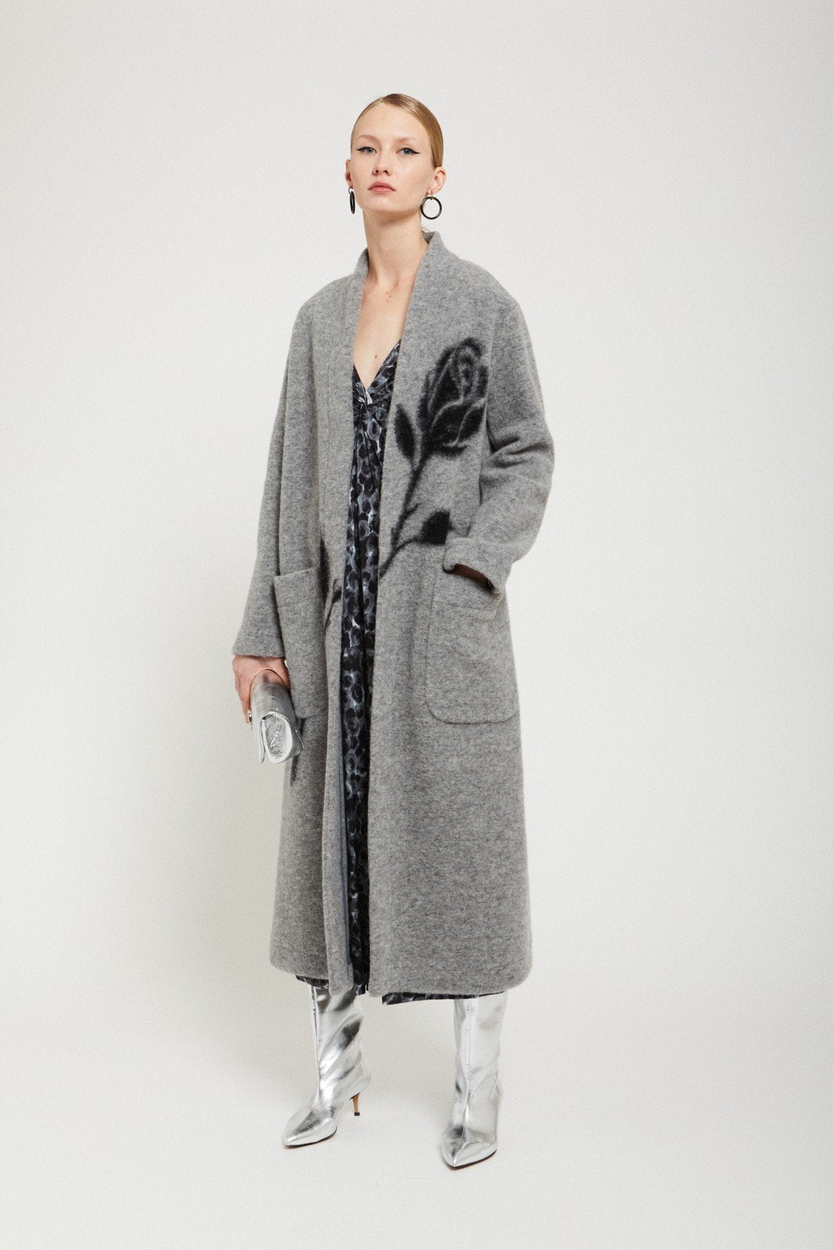 OTTOD'AME CAPPOTTO LUNGO SENZA BOTTONI