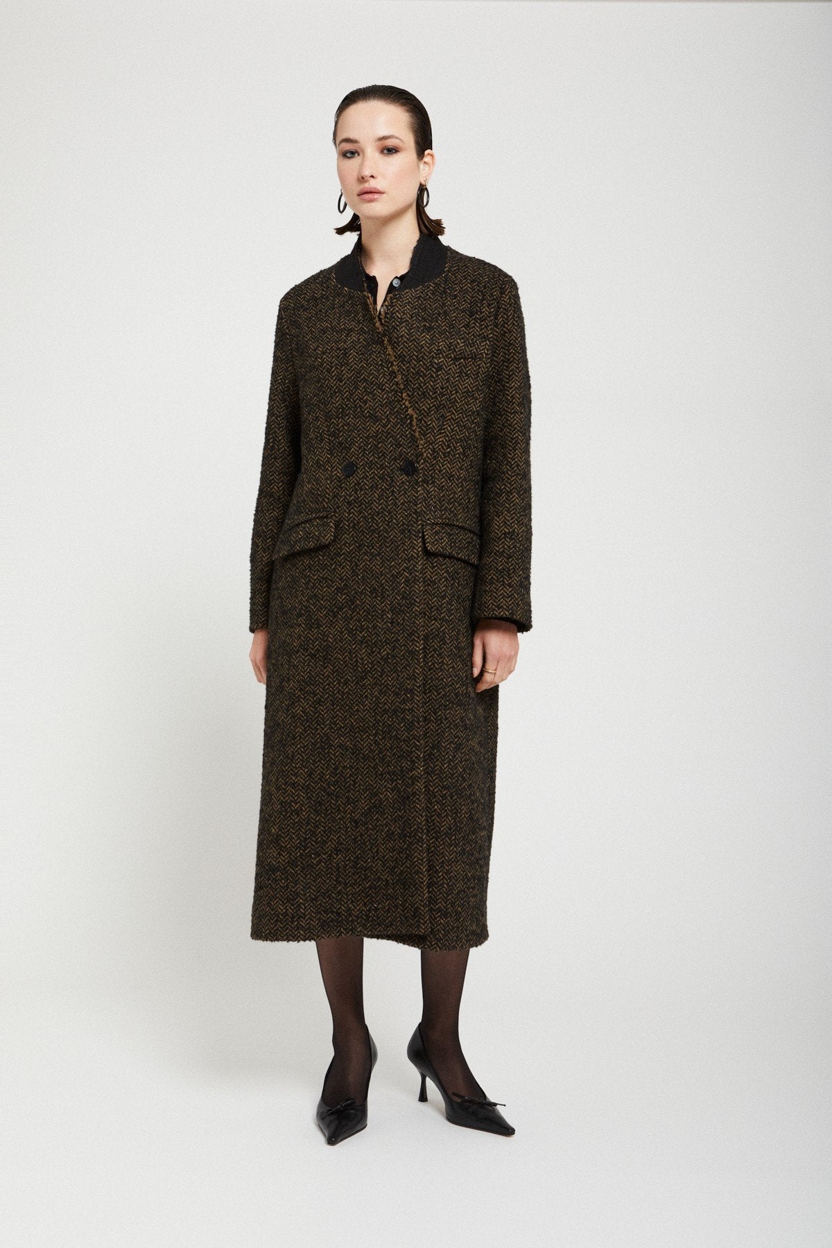 OTTOD'AME CAPPOTTO DOPPIOPETTO TWEED