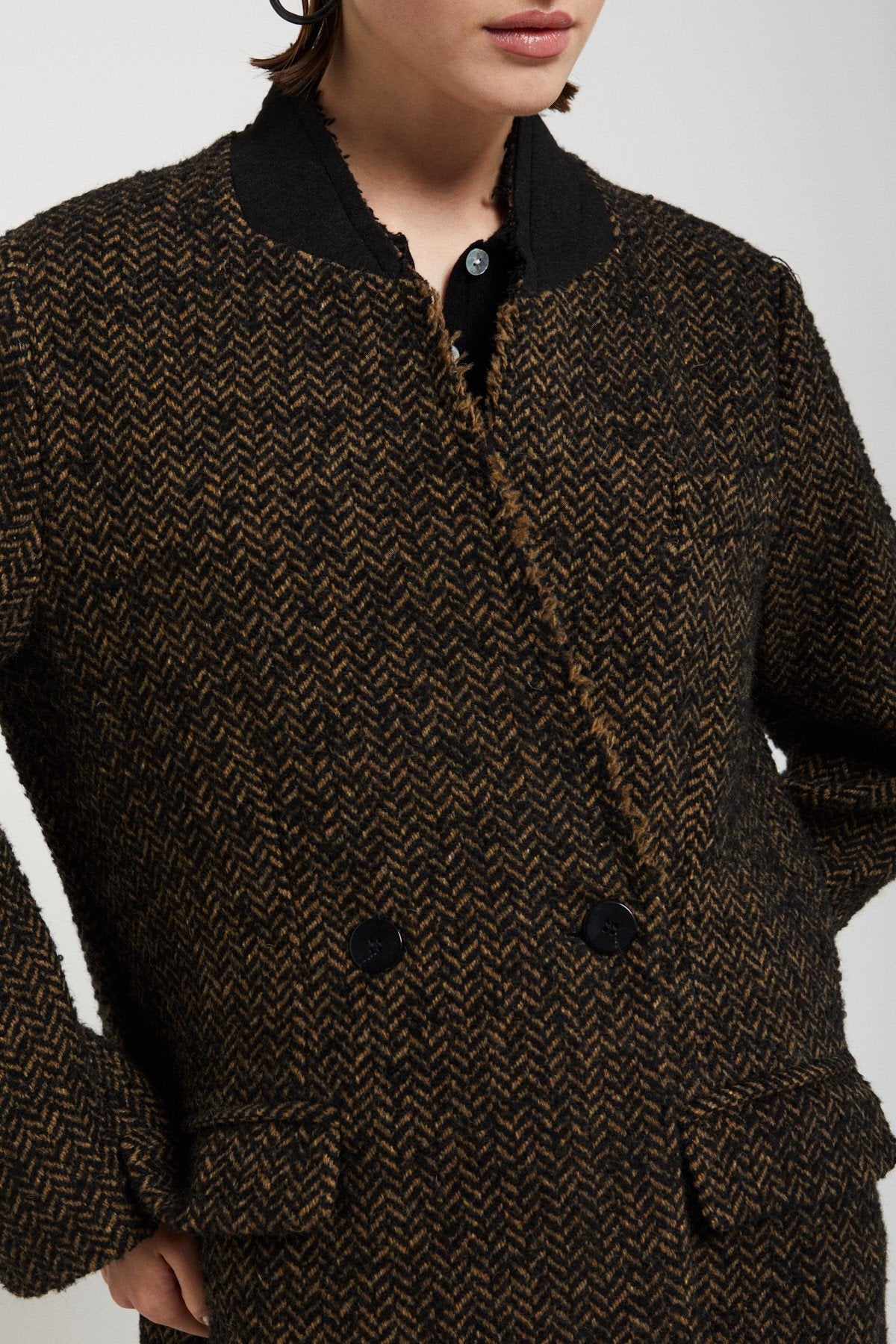 OTTOD'AME CAPPOTTO DOPPIOPETTO TWEED