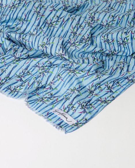 SURKANA Foulard cotone rettangolare stampato con frange   36MOAL221-230