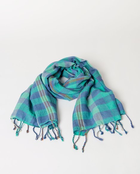 SURKANA Foulard cotone rettangolare a quadri   36MOCU221