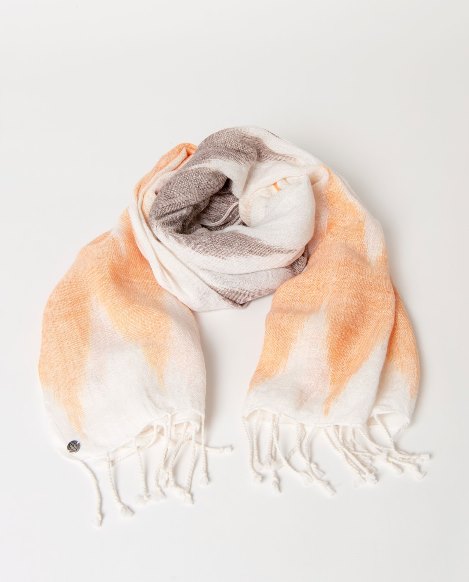 SURKANA Foulard zig zag cotone rettangolare stile ikat   36MOKA221