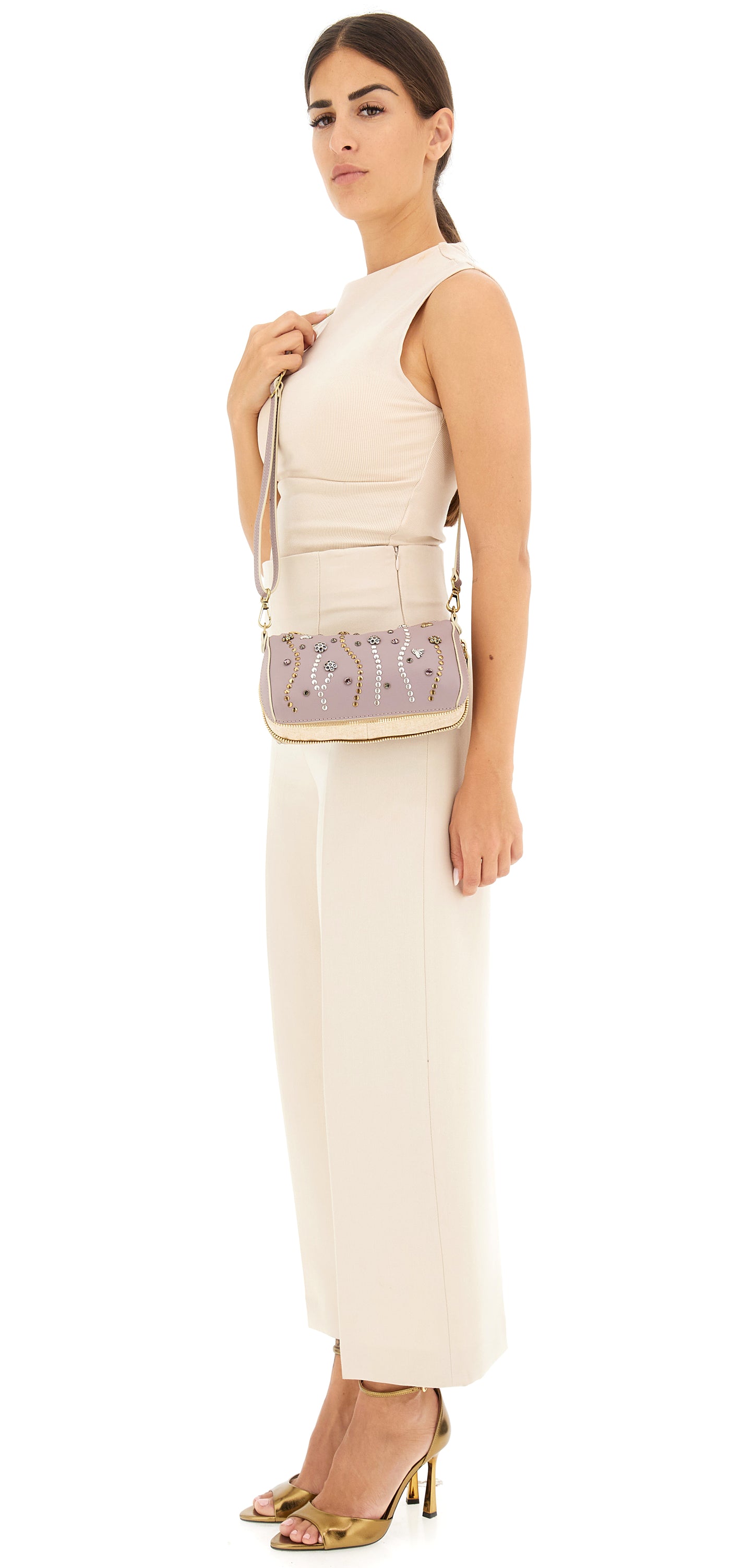 GABS PEPITA VITELLO BORCHIE STRASS