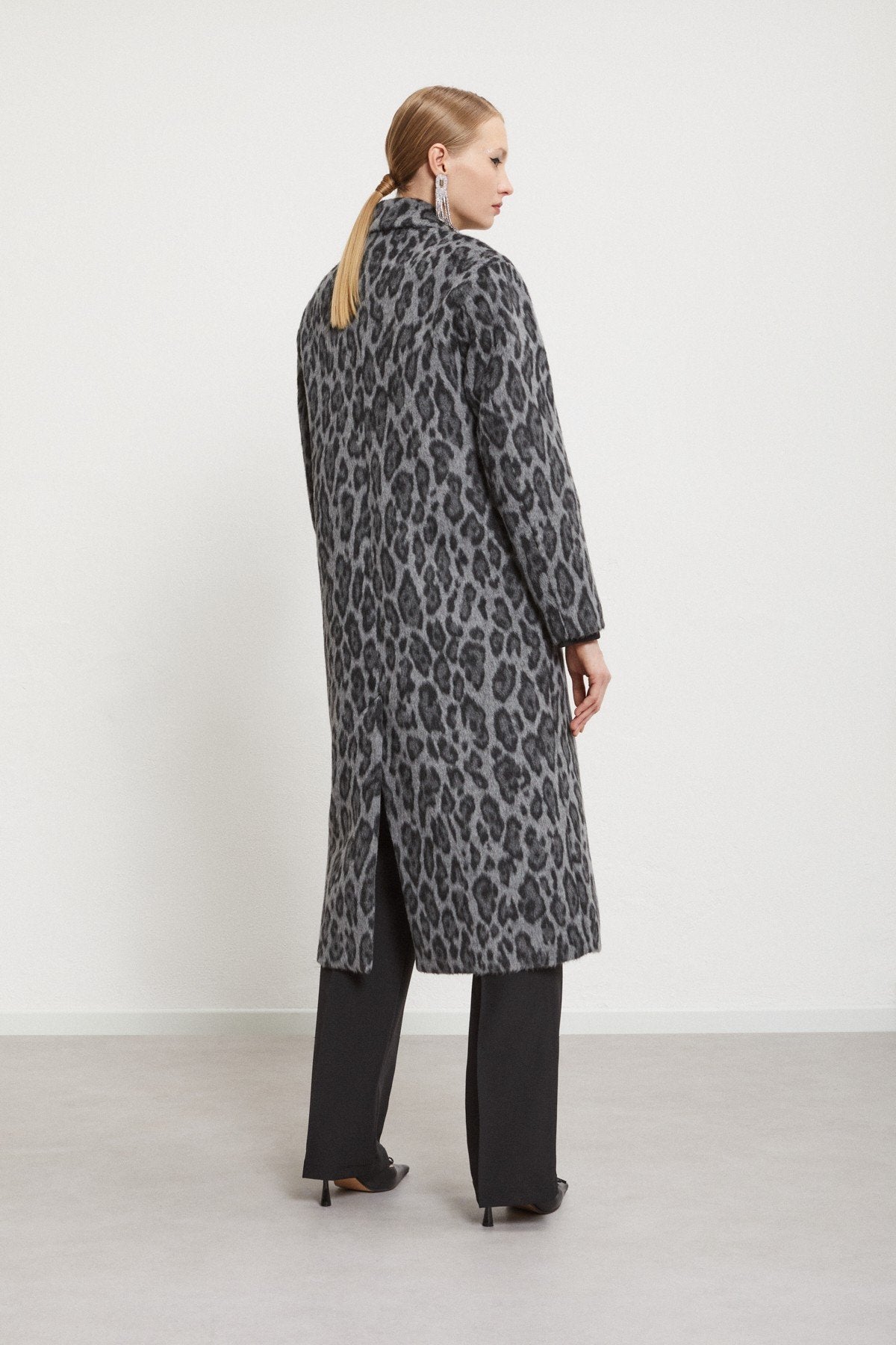 OTTOD'AME CAPPOTTO LUNGO ANIMALIER