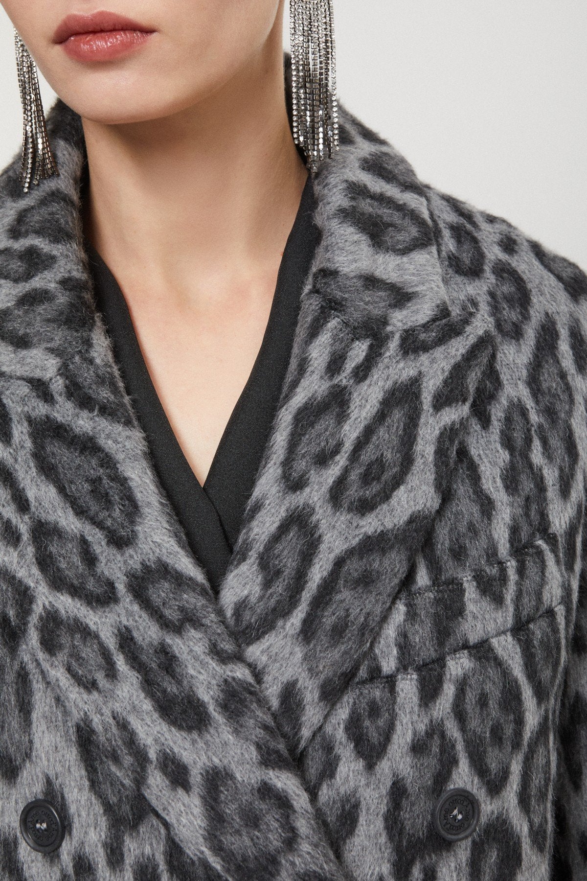 OTTOD'AME CAPPOTTO LUNGO ANIMALIER